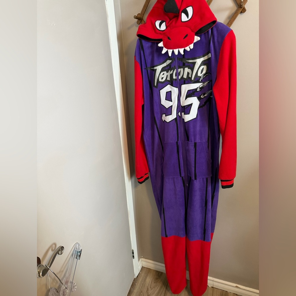 Toronto Raptors "The Raptor" Mascot Funzie Onezie - Size M